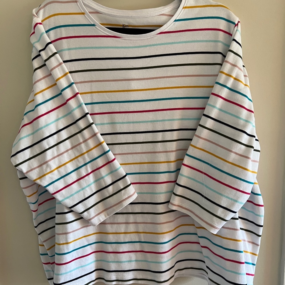 NWOT Kim Rogers Perfectly Soft T-Shirt 3/4 Sleeves